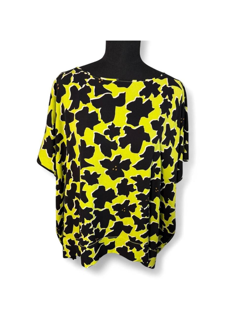 Diane von Furstenberg 100 % Silk Maximalist Kaftan Blouse sz Small